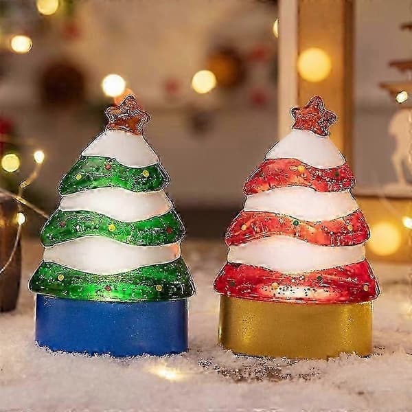 Julepynt lysende juletræ julebordpynt juletræ natlys
