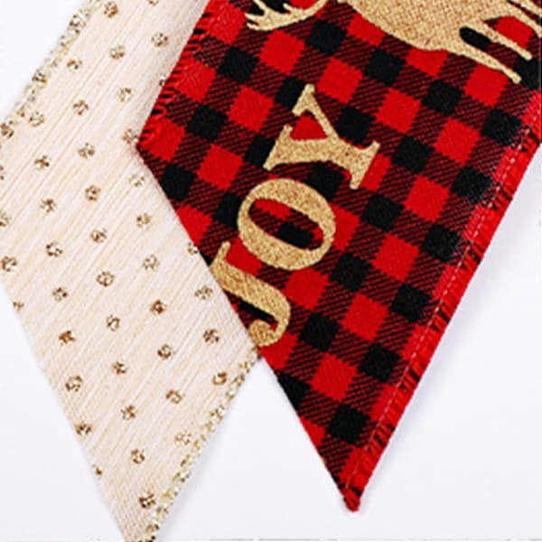 Julepynt Juletræ Stor Jute-sløjfe til Håndlavet Julefestpynt 38 x 23 cm