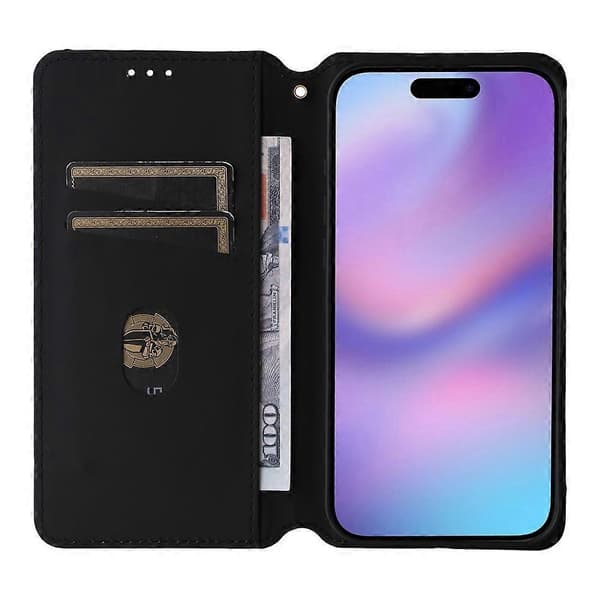 Compatible For iPhone 17 Air Case Wallet Rhombus Embossed Leather Phone Cover