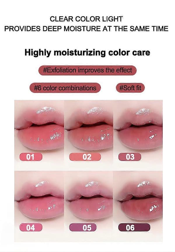 Tinted Lip Balm, Moisturizing, Plumping Lip Balm, Lip Mask, Hydrating Lip Gloss Balm for Hydration and Soft Lips with Fruit Essence