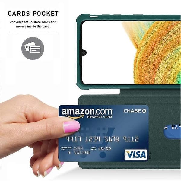 För Samsung Galaxy A33 Magnetic Flip Läder Phone Case