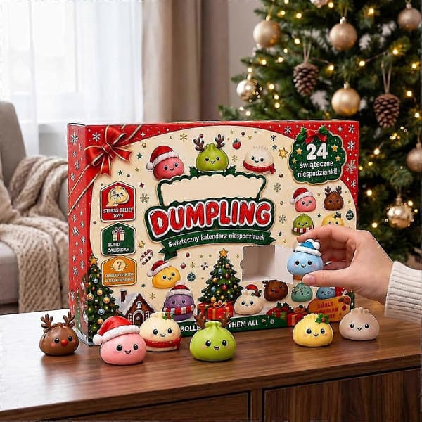 Stress Relief Squishy Legetøj Jule-dumpling Adventskalender Blind Box