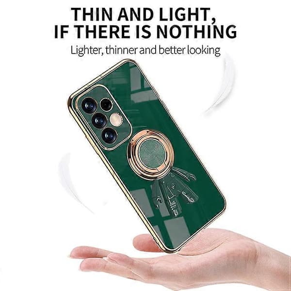 För Samsung Galaxy A53 5G 6D Plätering Astronaut Ring Kickstand Phone Case
