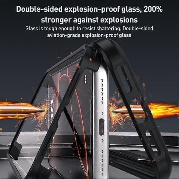 iPhone 17 Dubbelsidigt Skyddsfodral i Plastglas