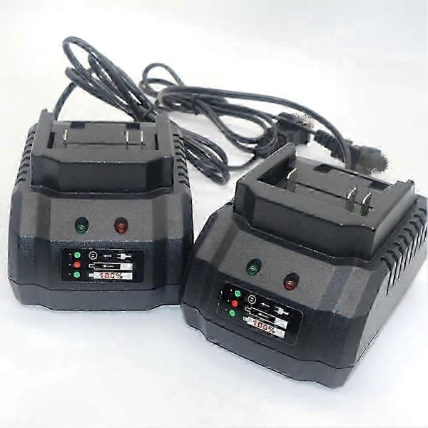 Litiumbatterilader for 18V-21V trådløse elektroverktøy med EU-pluggadapter