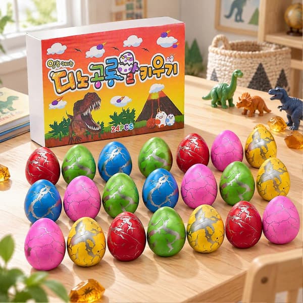Dinosaur-adventskalender – 24 klekkende egg – julegave til barn