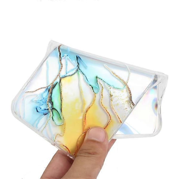 För Samsung Galaxy A03 Laser Marble Pattern Klar TPU Phone Case