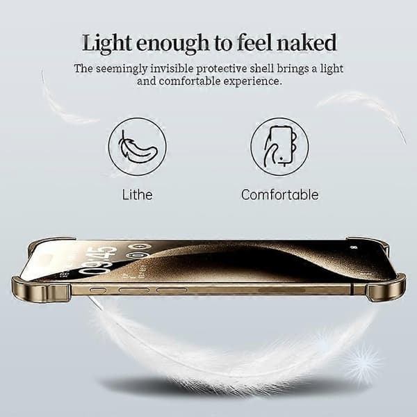 Ramløst metaltelefoncover til iPhone 16 Plus