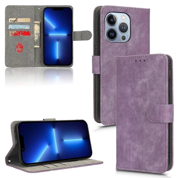 Kompatibel med iPhone 13 Pro Max etui pung RFID-blokerende flipcover med støttefod