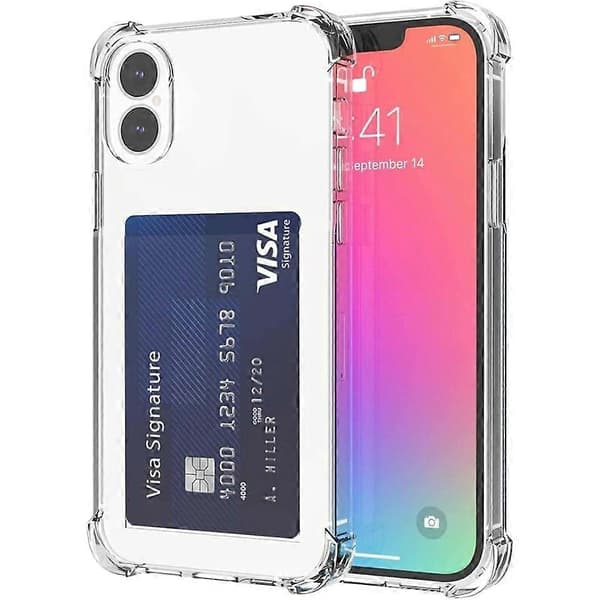 iPhone 16 Plus Gennemsigtigt Pung Etui