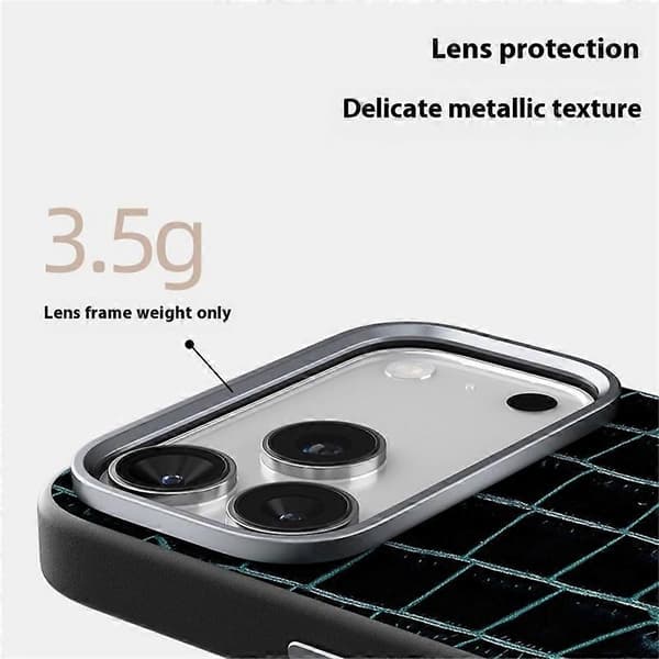 ABEEL-kompatibel for iPhone 17 Air Case kompatibel med MagSafe Crocodile Texture Micro-Embossing Back Cover