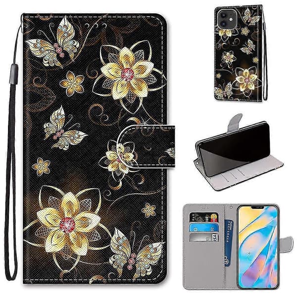 Fodral för iPhone 12 Blomfjäril Mobilskal