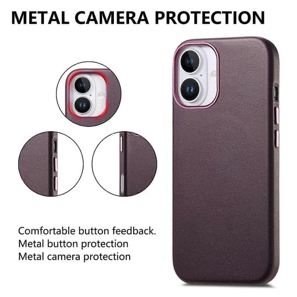 Telefonfodral med Metallknapp För iPhone 16 Plus