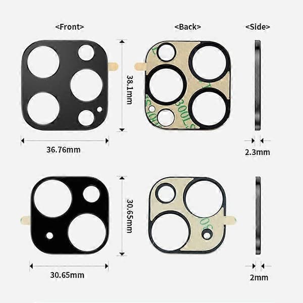 Linsskydd i metall för iPhone 16 / 16 Plus