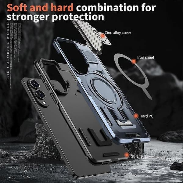 Til Samsung Galaxy S25 Edge 5G Shield Frame Holder MagSafe Telefoncover