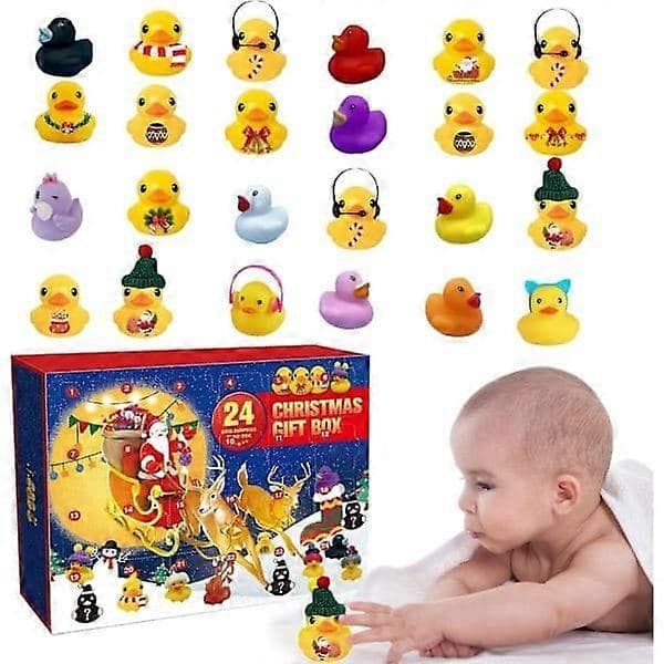 Badeender 24-dagers adventskalender 2026, juleleker gaver til voksne, barn, jenter og gutter!