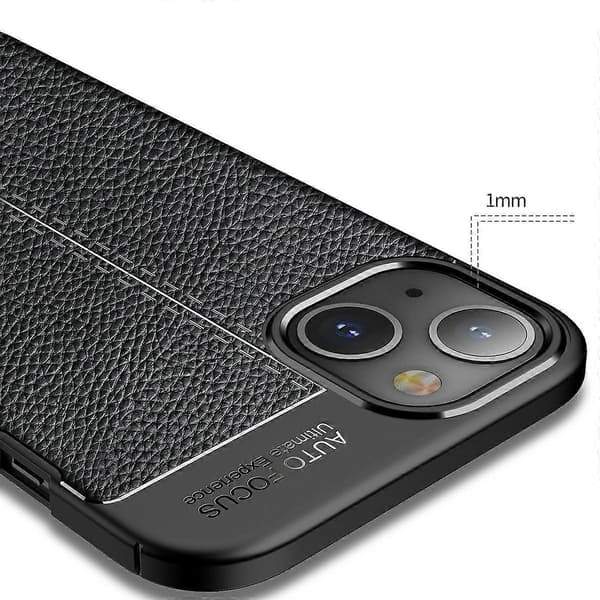 Litchi Textur Anti-rep TPU Mobilskal för iPhone 13 6.1 tum