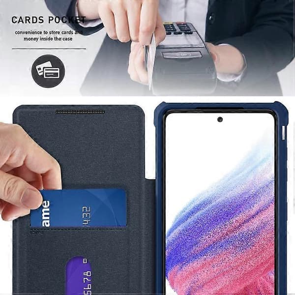 För Samsung Galaxy A53 5G Magnetiskt Flip Läderfodral