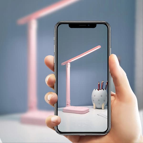 Skrivebordslampe LED 5W Berøring + 3 Farger Dimbar