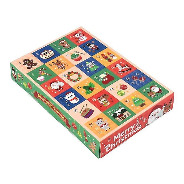 24-dagers julekalender, glitrende squishy fidget-leker, assorterte mini-julepynt, overraskelsesboks for gutter og jenter