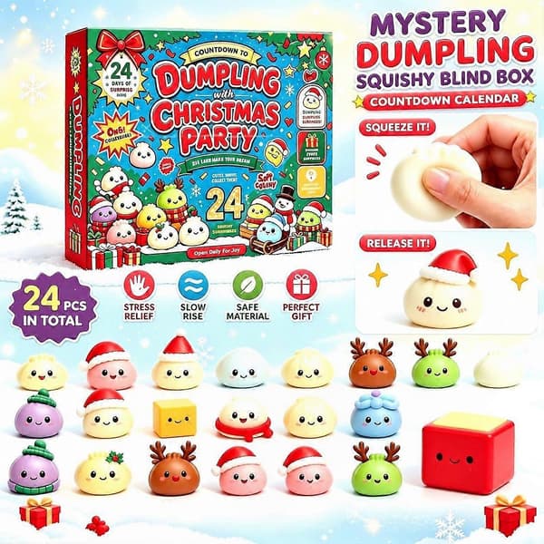 DIY Squishy-leketøy 24-dagers julekalender blindboks-sett