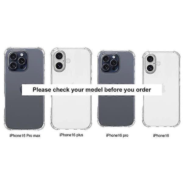 iPhone 16 - TPU-deksel med linsebeskyttelse