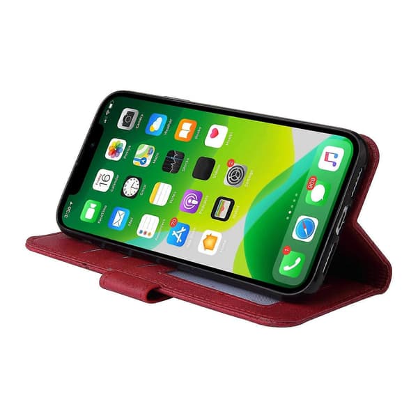 For iPhone 13 GQUTROBE Rettvinklet Skinnveske