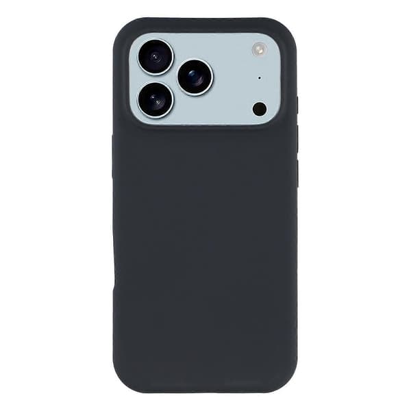 För iPhone 17 Pro Mobilskal Solid Silikon Stötsäkert Mobilskal (Svart, Svart)