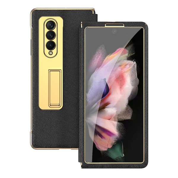 Kryssmønstret Hengseltelefondeksel til Samsung Galaxy Z Fold4