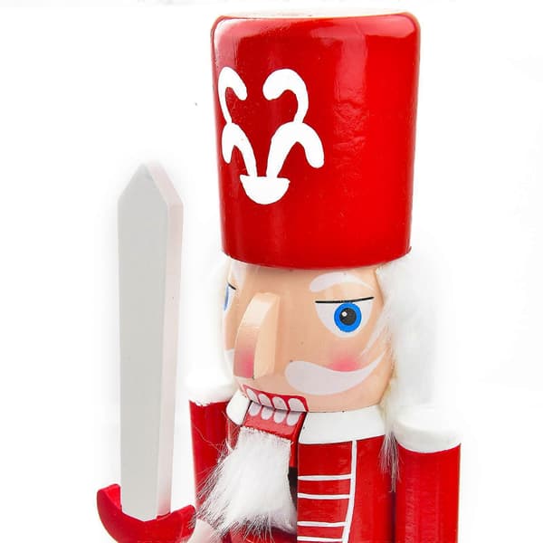 25 cm Jule-nøddeknækker-pynt Festlig julesoldat-figur Jul