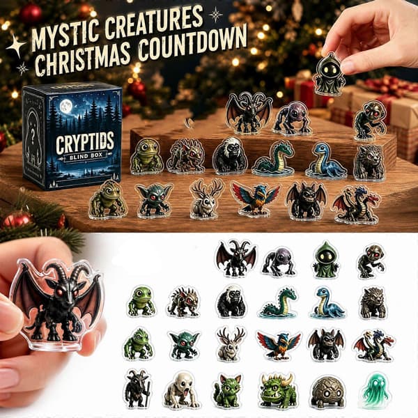 Cryptid-julekalender jule-nedtællingskalender med vedhæng til jul og nytår