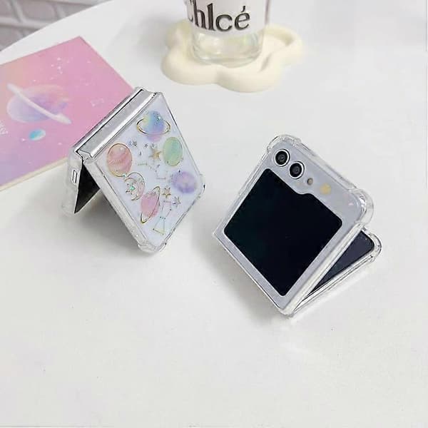 Til Samsung Galaxy Z Flip5 Glitter Paljetter Epoxy TPU Telefondeksel
