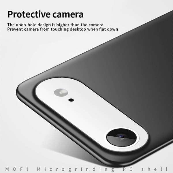 TKdaddy För iPhone 17 Air Phone Case MOFI Shield Matt Serie Ultra Slim PC Skyddsfodral Svart