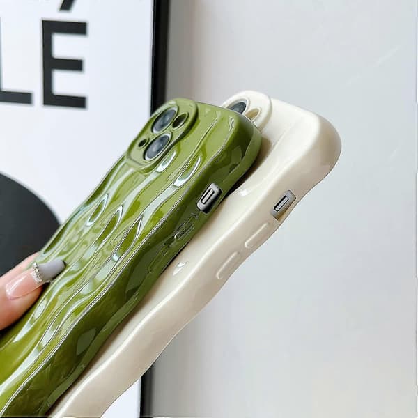 Vatten Ripple Mönster Curly Wave Frame Mjuk Kompatibel Med Iphone Case (silver, iphone 13 Pro Max)