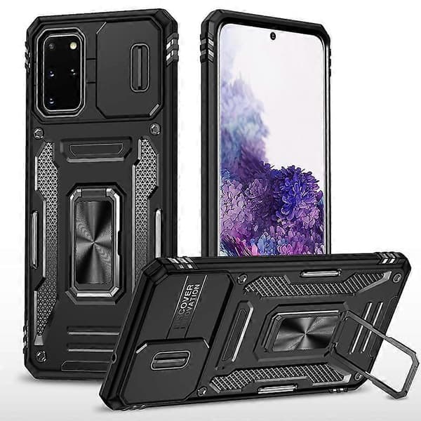 (Ny) För Samsung Galaxy S20+ Armor PC + TPU Camera Shield Phone Case
