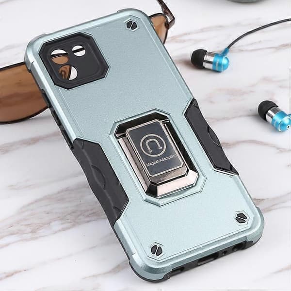 For Samsung Galaxy A03 164mm EU-versjon Ringholder Sklisikkert Armor Telefondeksel