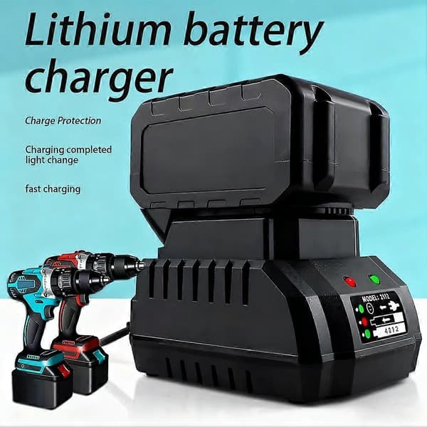 Enkelport hurtigladerbase hurtiglader for 18-21V litiumionbatteri