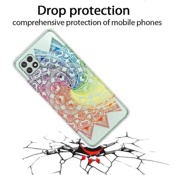 För Samsung Galaxy A22 5G Gradient Lace Transparent TPU Phone Case