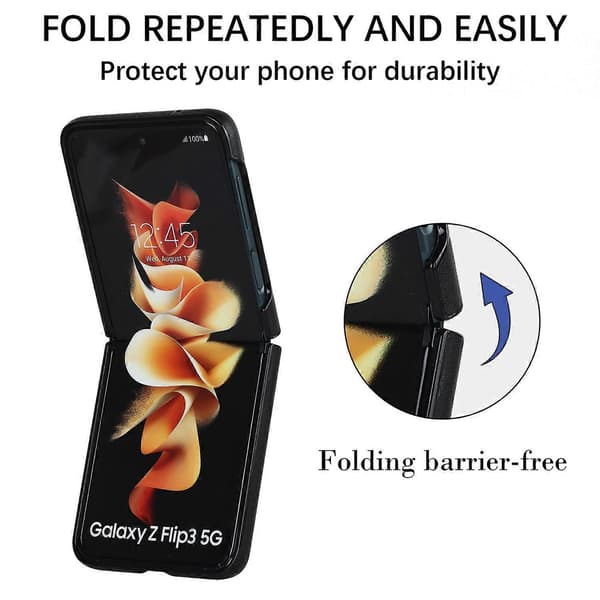 För Samsung Galaxy Z Flip4 Rhombic Microfiber Folding Phone Case