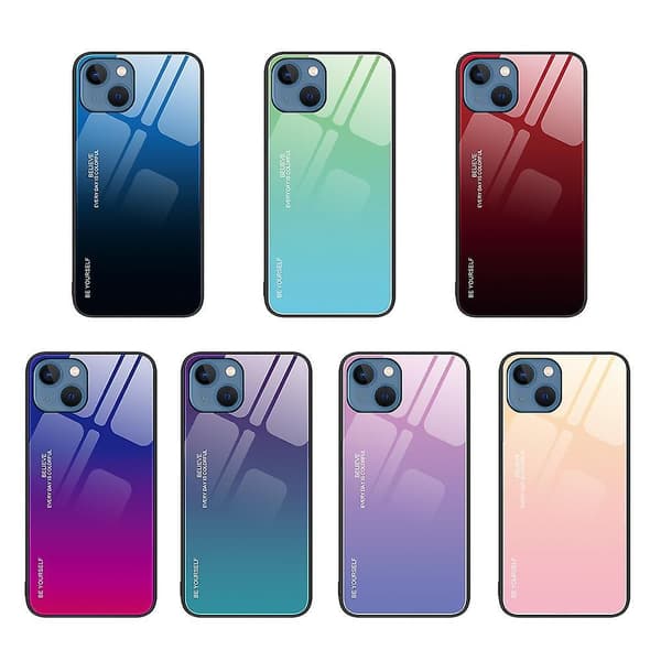 Fodral i gradientfärg i glas för iPhone 15 Plus