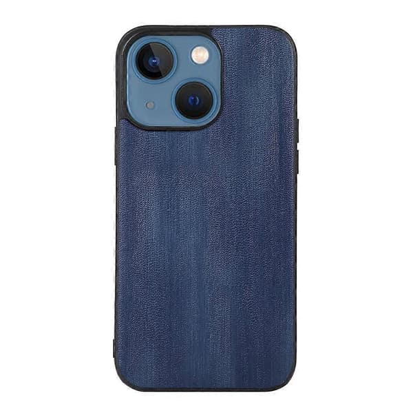 För iPhone 13 mini Gul Ko Textur PU Telefonfodral