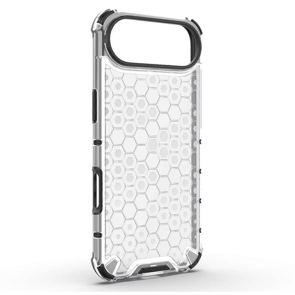 For iPhone 17 Air-deksel Støtsikkert PC TPU-telefondeksel med bikakeform - Grå