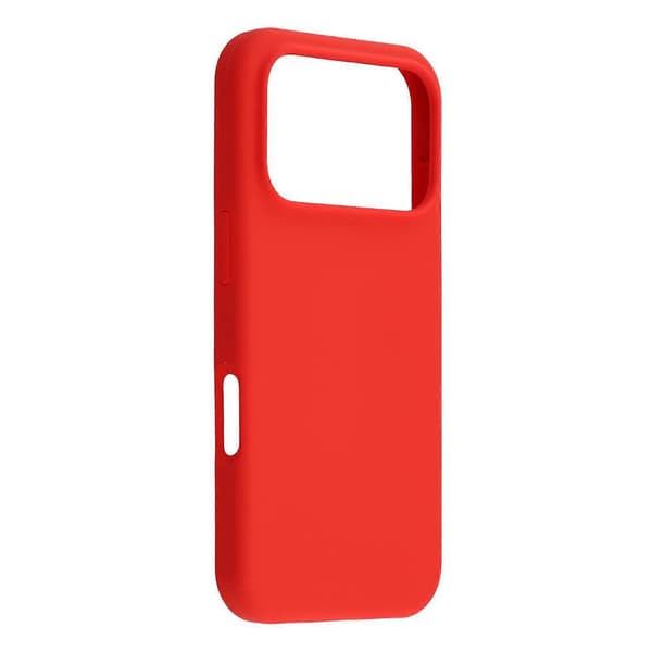 För iPhone 17 Pro Mobiltelefonfodral Solid Silikon Stötsäkert Mobiltelefon Baksida (Röd, Röd)