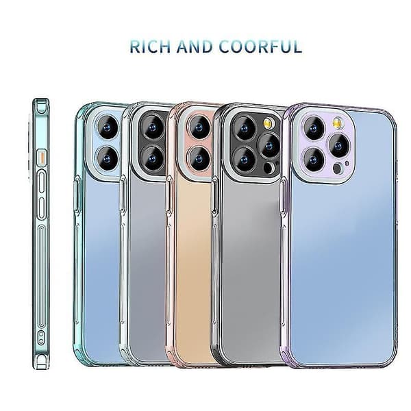 För iPhone 13 Pro Tvåfärgat Airbag-telefonfodral (Roseguld)