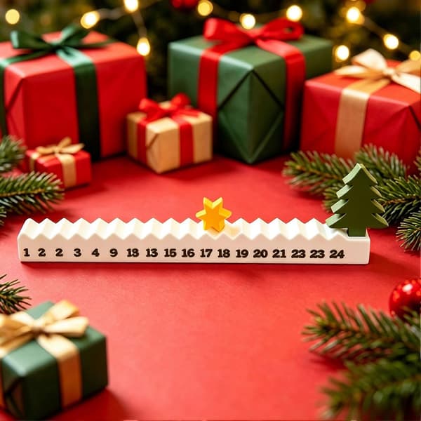 3D-printet stjerne-julekalender - 24-dages bevægelig adventskalender