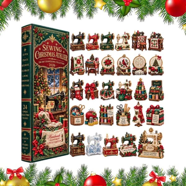 Sy-adventskalender til jul, 24-dagers nedtelling med akrylpynt