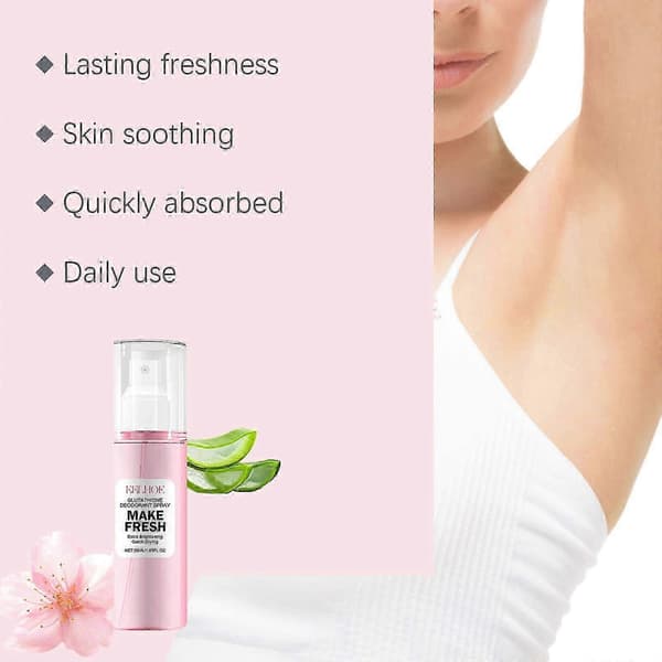 Glutation Deodorantspray, Långvarig Fräschör, Kroppsrengöring, Luktkontroll, 50ml
