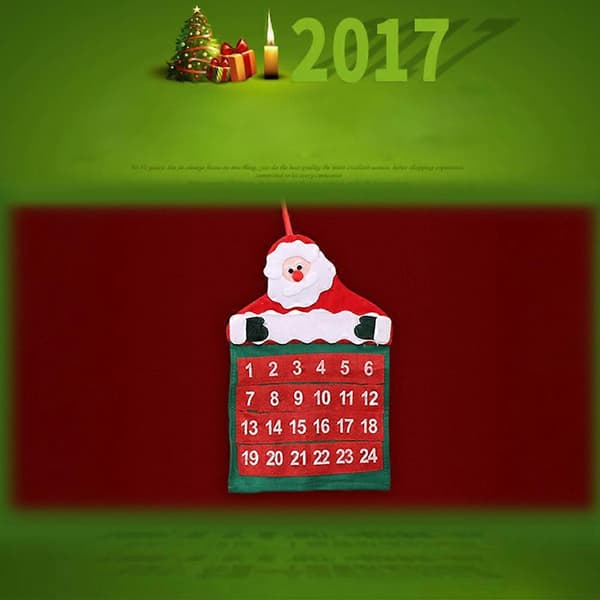 Julekalender hengende dekorasjon for nedtelling til jul