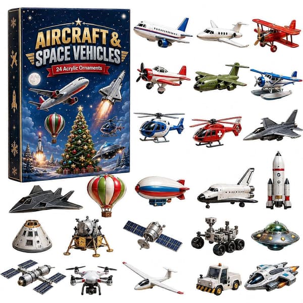 Fly-akrylpynt blindboks for julekalender