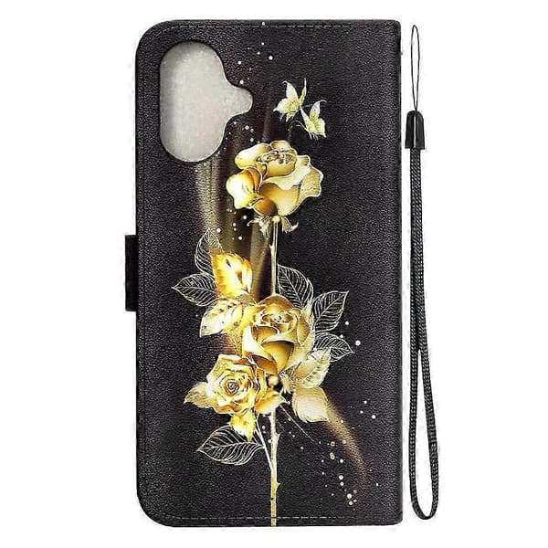 Etui til iPhone 16 Malet Pung Etui med Kortpladser Kompatibel med iPhone 16 Etui -